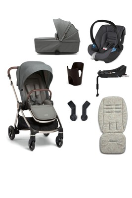 Strada 7 Piece Essentials Bundle with Grey Aton Car Seat
